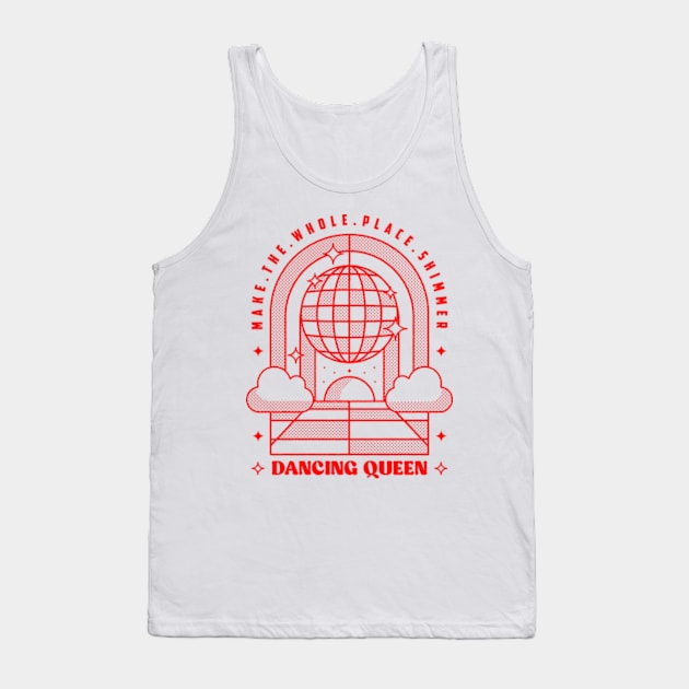 Red Disco ball dancing queen Tank Top by amylouisebaker